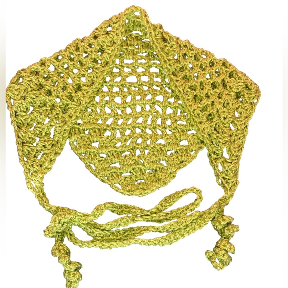Hand crafted Handkerchief Crochet Head Scarf